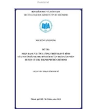 Luận văn Thạc sĩ Kinh tế: Nhận dạng và ước lượng thiệt hại vô hình của người dân bị thu hồi đất thuộc Dự án Thảo Cầm Viên huyện Củ Chi, thành phố Hồ Chí Minh