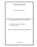 Tóm tắt Luận án Tiến sĩ Công nghệ thông tin: Nghiên cứu các cơ chế dự phòng nâng cao độ tin cậy cho hệ thống máy chủ truy cập Internet