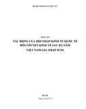 TÁC ĐỘNG CỦA HỘI NHẬP KINH TẾ QUỐC TẾ ĐỐI VỚI NỀN KINH TẾ SAU BA NĂM VIỆT NAM GIA NHẬP WTO