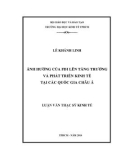 Luận văn Thạc sĩ Kinh tế: Ảnh hưởng của FDI lên tăng trưởng và phát triển kinh tế tại các quốc gia Châu Á