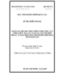 Tóm tắt Luận văn thạc sĩ Quản lý công: Đánh giá kết quả thực hiện công việc của công chức tại các cơ quan chuyên môn thuộc UBND thành phố Biên Hòa, tỉnh Đồng Nai