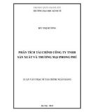 Luận văn thạc sĩ Tài chính Ngân hàng: Phân tích tài chính công ty TNHH sản xuất và thương mại Phong Phú
