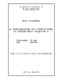 Tóm tắt luận văn thạc sĩ: Kế toán trách nhiệm tại công ty TNHH một thành viên cảng Quy Nhơn