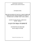 Luận văn Thạc sĩ Kinh tế: Một số giải pháp xây dựng và hoàn thiện hệ thống kế toán trách nhiệm tại Công ty cổ phần Dây cáp điện Việt Nam (CADIVI)