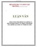 LUẬN VĂN: PHÂN TÍCH TÌNH HÌNH TÀI CHÍNH VÀ MỘT SỐ BIỆN PHÁP CẢI THIỆN TÌNH HÌNH TÀI CHÍNH TẠI CÔNG TY TNHH MY SƠN