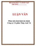 LUẬN VĂN: Phân tích tình hình tài chính Công ty Cổ phần Thép Anh Vũ