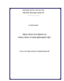 Luận văn thạc sĩ Quản trị kinh doanh: Phân tích tài chính tại tổng công ty bảo hiểm Bảo Việt