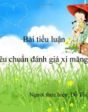 Tiểu luận: Tiêu chuẩn đánh giá xi măng