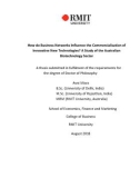 Doctoral thesis of Philosophy: How do business networks influence the commercialisation of innovative new technologies? A study of the Australian biotechnology sector