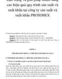 Báo cáo: Thực trạng và giải pháp nhằm nâng cao hiệu quả quy trình sản xuất và xuất khẩu tại công ty sản xuất và xuất khẩu PROSIMEX