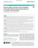 Practice effect and test-retest reliability of the Mini-Mental State Examination-2 in people with dementia