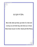 LUẬN VĂN: Bước đầu đánh giá hiệu quả kinh tế xã hội môi trường của mô hình làng sinh thái tại xã Xuân Đám thuộc huyện Cát Hải- thành phố Hải Phòng