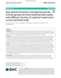 Gait, physical function, and physical activity in three groups of home-dwelling older adults with different severity of cognitive impairment – a cross-sectional study