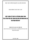 Tóm tắt luận án Tiến sĩ ngành Xây dựng Đảng và chính quyền nhà nước: Chất lượng tổ chức cơ sở Đảng nông thôn ở các tỉnh phía bắc Cộng hoà dân chủ nhân dân Lào giai đoạn hiện nay