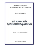 Luận văn Thạc sĩ Kinh tế: Quản trị rủi ro lãi suất tại Ngân hàng thương mại cổ phần Bắc Á