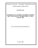 Luận văn Thạc sĩ Quản trị nhân lực: Tạo động lực lao động tại khối lao động trực tiếp Công ty Cổ phần Phục vụ mặt đất Hà Nội