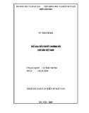 Tóm tắt Luận án Tiến sĩ Ngữ văn: Thể loại tiểu thuyết chương hồi chữ Hán Việt Nam