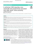 Is achieving 7,000 steps/day crosssectionally and prospectively associated with older adults' lower-extremity performance?