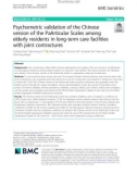 Psychometric validation of the Chinese version of the PaArticular Scales among elderly residents in long-term care facilities with joint contractures