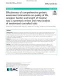 Effectiveness of comprehensive geriatric assessment intervention on quality of life, caregiver burden and length of hospital stay: A systematic review and meta-analysis of randomised controlled trials