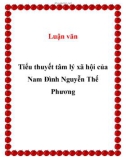 Luận văn Tiểu thuyết tâm lý xã hội của Nam Đình Nguyễn Thế Phương 