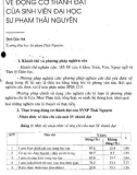 Báo cáo Kết quả nghiên cứu bước đầu về động cơ thành đạt của sinh viên đại học sư phạm thái nguyên 