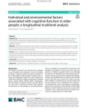 Individual and environmental factors associated with cognitive function in older people: A longitudinal multilevel analysis