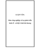 LUẬN VĂN: Khu công nghiệp với sự phát triển kinh tế - xã hội ở tỉnh hải dương