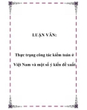 LUẬN VĂN: Thực trạng công tác kiểm toán ở Việt Nam và một số ý kiến đề xuất