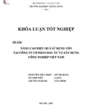 Khóa luận tốt nghiệp Tài chính: Nâng cao hiệu quả sử dụng vốn tại Công ty Cổ phần Đầu tư và Xây dựng Công nghiệp Việt Nam