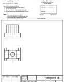 Đề thi học kỳ hè năm học 2014-2015 môn Vẽ kỹ thuật (Đề 1) - Cao đẳng Kỹ thuật Cao Thắng