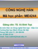 Bài giảng Công nghệ Hàn - TS. Vũ Đình Toại