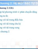 Bài giảng Động lực học công trình: Chương 2 - GV. Trịnh Bá Thắng