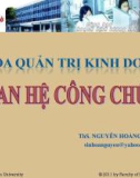 Bài giảng Quan hệ công chúng - ThS. Nguyễn Hoàng Sinh (ĐH Mở TP.HCM)