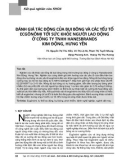 Đánh giá tác động của bụi bông và các yếu tố Ecgônômi tới sức khỏe người lao động ở công ty TNHH Hanesbrands Kim Động, Hưng Yên