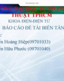 Báo cáo đề tài biến tần