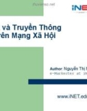 Bài giảng PR và Truyền thông trên mạng xã hội - Nguyễn Thị Nương