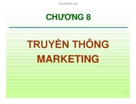 Chương 8: Truyền thông marketing