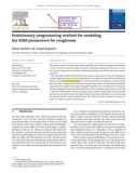 Evolutionary programming method for modeling the EDM parameters for roughness