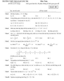Đề thi thử THPT QG môn Toán năm 2022 có đáp án (Lần 2) - Trường THPT thị xã Quảng Trị (Mã đề 101)
