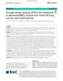 A single center analysis of first-line treatment in advanced KRAS mutant non-small cell lung cancer: Real-world practice