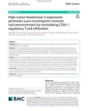 High tumor hexokinase-2 expression promotes a pro-tumorigenic immune microenvironment by modulating CD8+/ regulatory T-cell infiltration