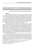 Đánh giá hiệu quả gây tê tuỷ sống bằng bupivacain phối hợp sufentanil trong phẫu thuật nội soi khớp gối