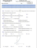 Đề thi học kì 1 môn Toán 12 năm 2018-2019 có đáp án - Trường THPT Kim Liên
