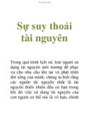 Sự suy thoái tài nguyên