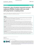 Prognostic value of patient-reported outcome measures (PROMs) in adults with non-small cell Lung Cancer: A scoping review