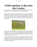 Chiêm ngưỡng vẻ đẹp mùa thu London