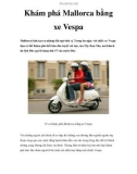 Khám phá Mallorca bằng xe Vespa