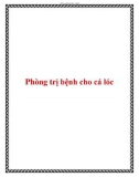 Phòng trị bệnh cho cá lóc