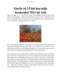 Quyến rũ Lễ hội hoa tulip Keukenhof 2013 tại Anh